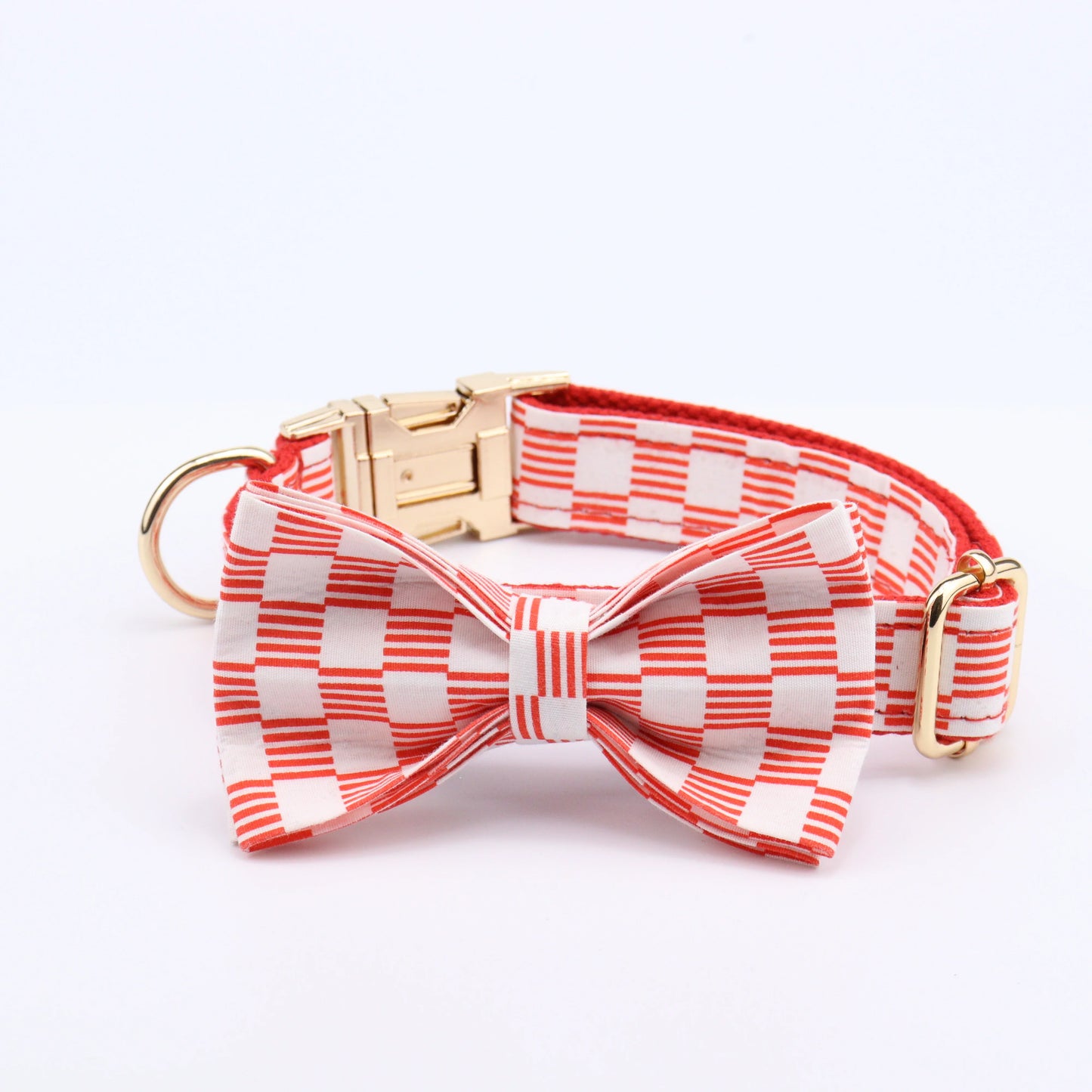 Dog Collar and Leash Set Black White Plaid Free Custom Metal Buckle Dog Collars Quick Lease for Small Medium Large Dog Supplies